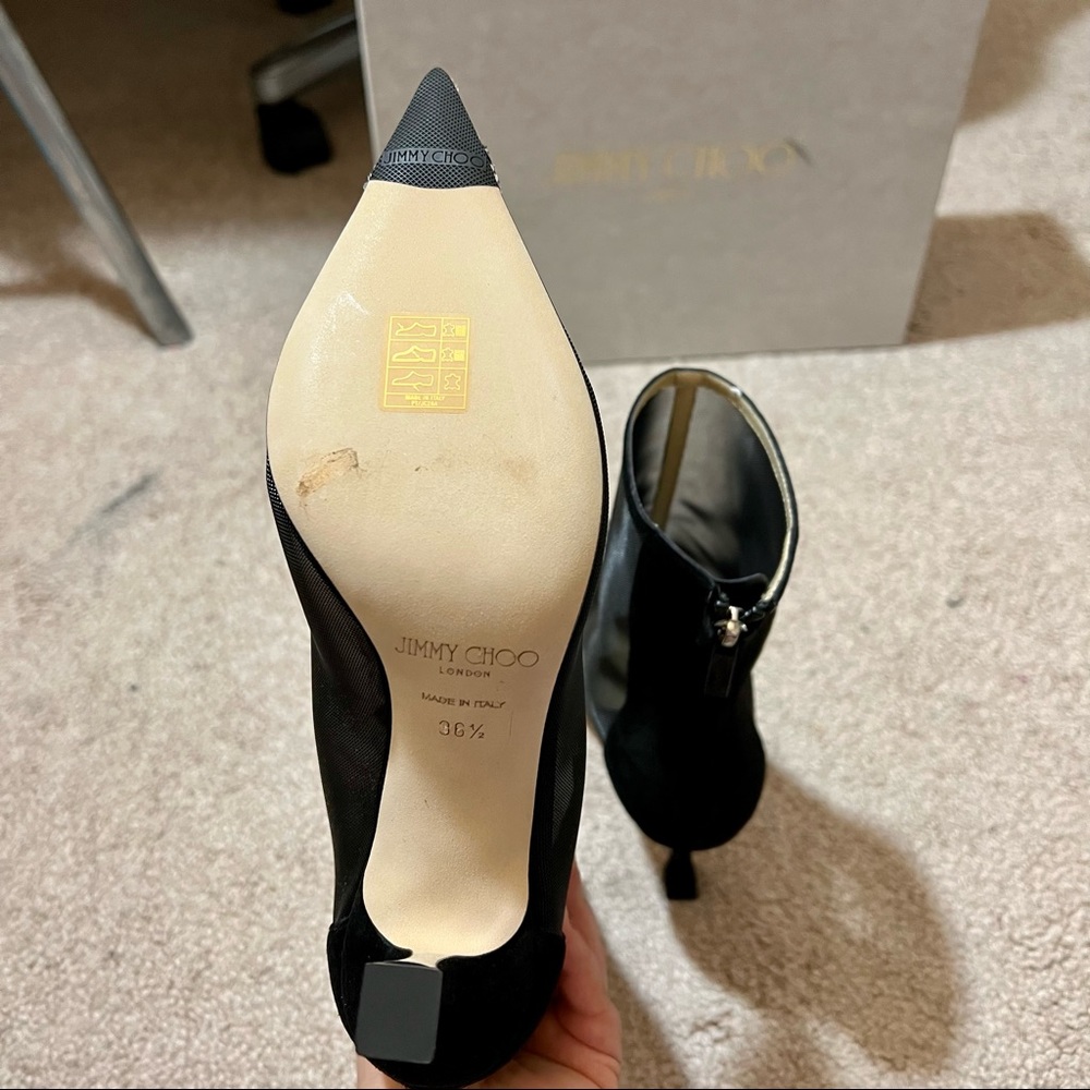 Jimmy Choo Naidoo 90 Mesh & Suede Bootie - Picture 10 of 16
